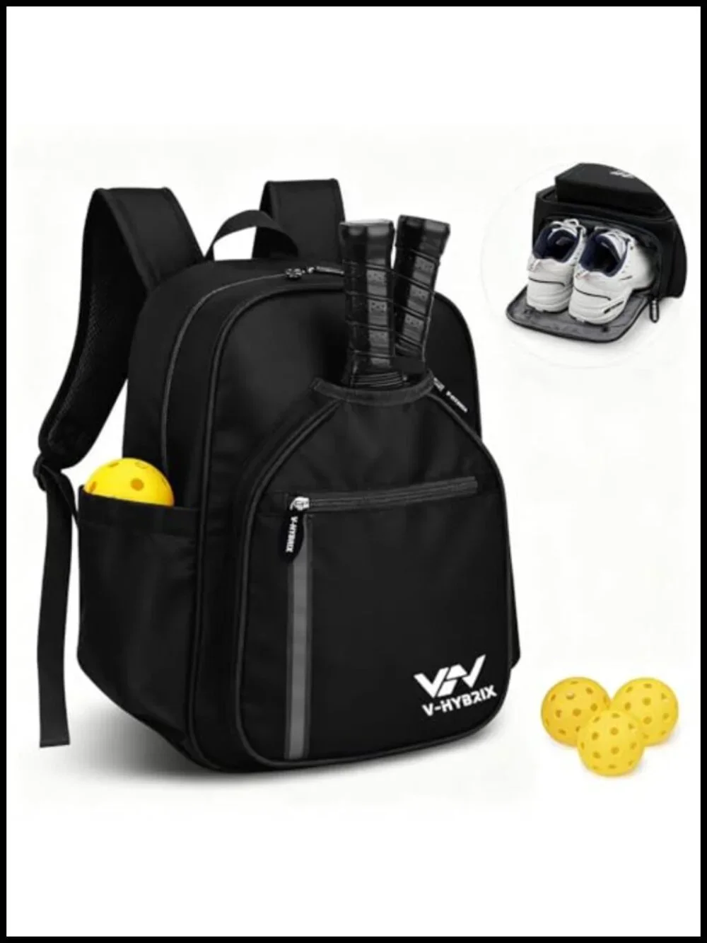 30L Waterproof Pickleball Backpack with Shoe Compartment